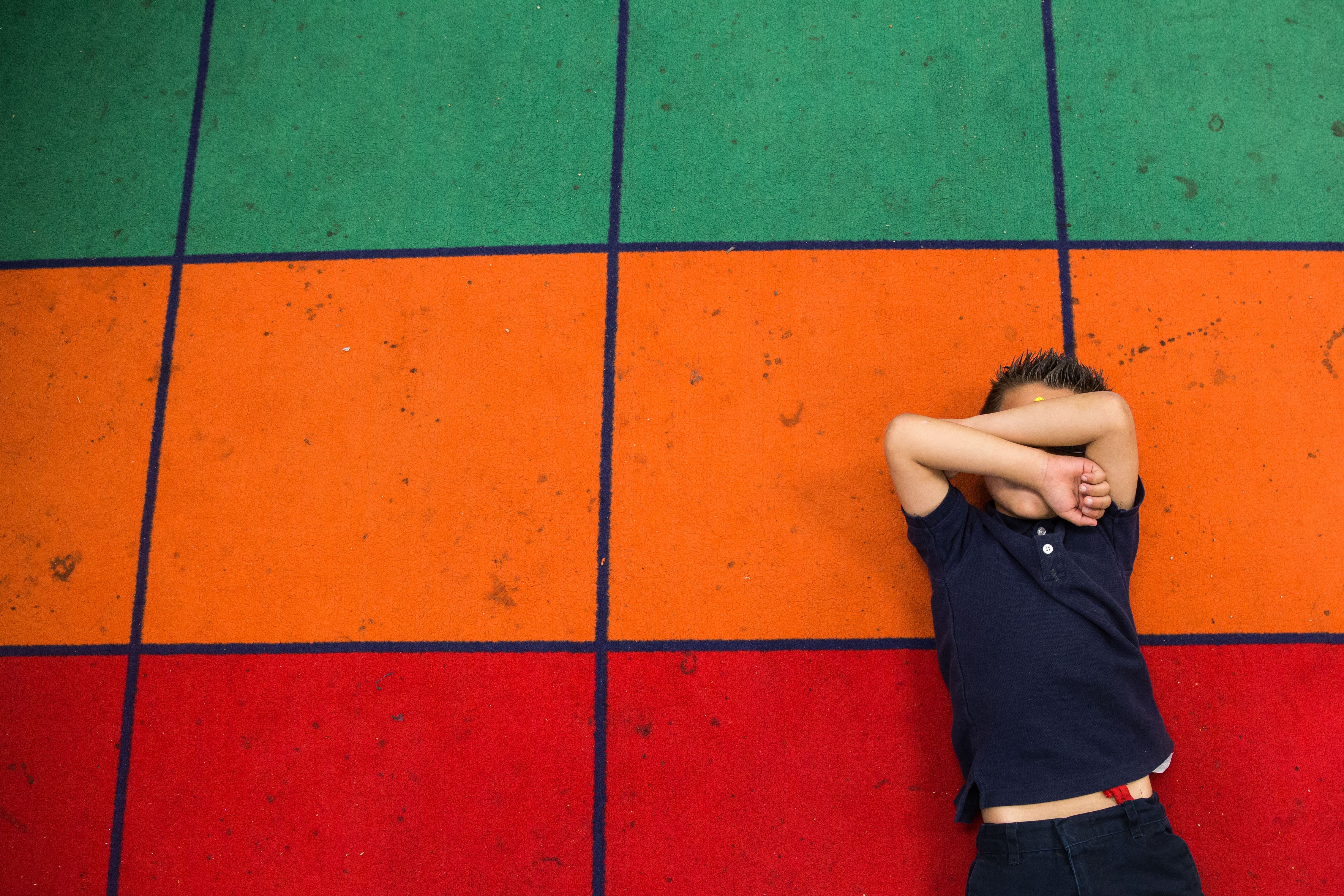 child on carpet