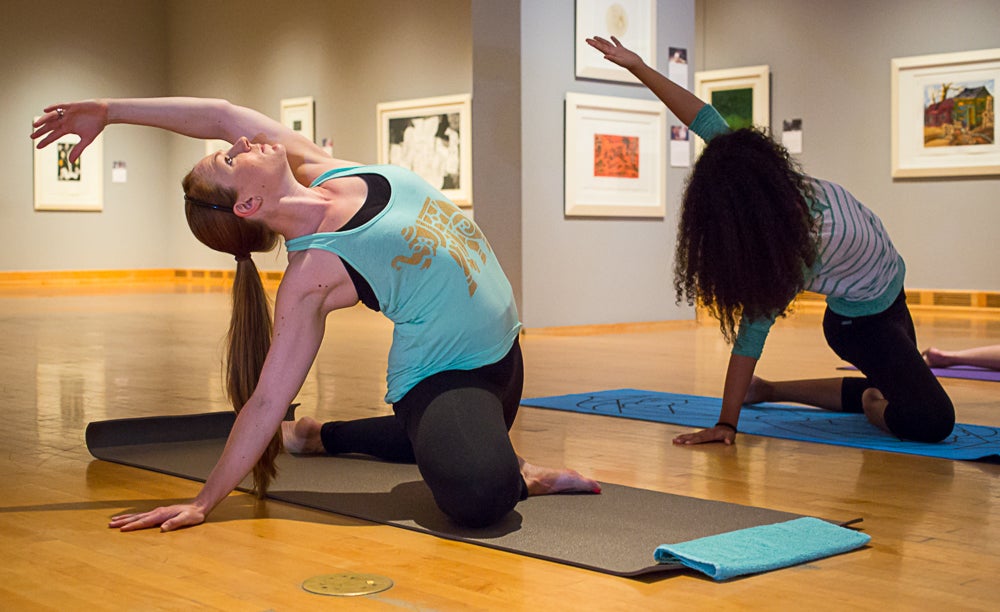 yoga in the museum