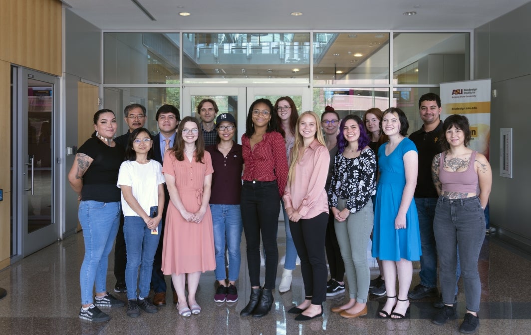 REU students with SMS faculty and graduate-student mentors