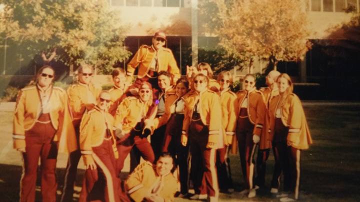 Band members at the 1997 Rose Bowl