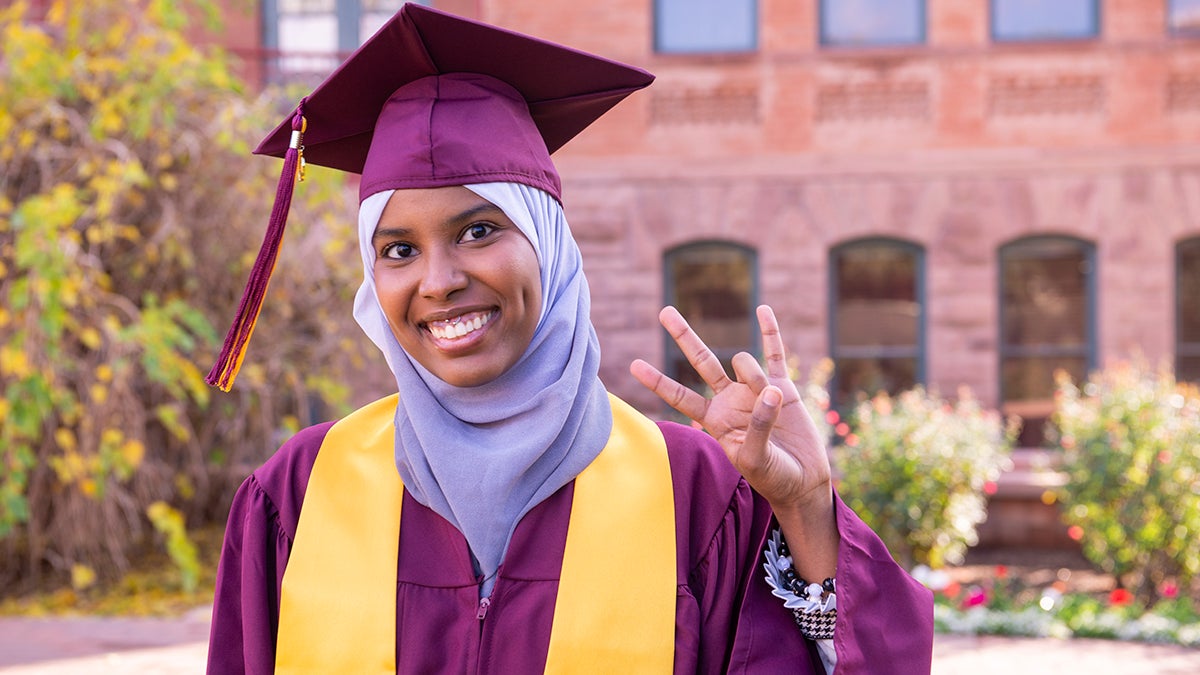 Portrait of ASU grad Ruwaida Abshir.