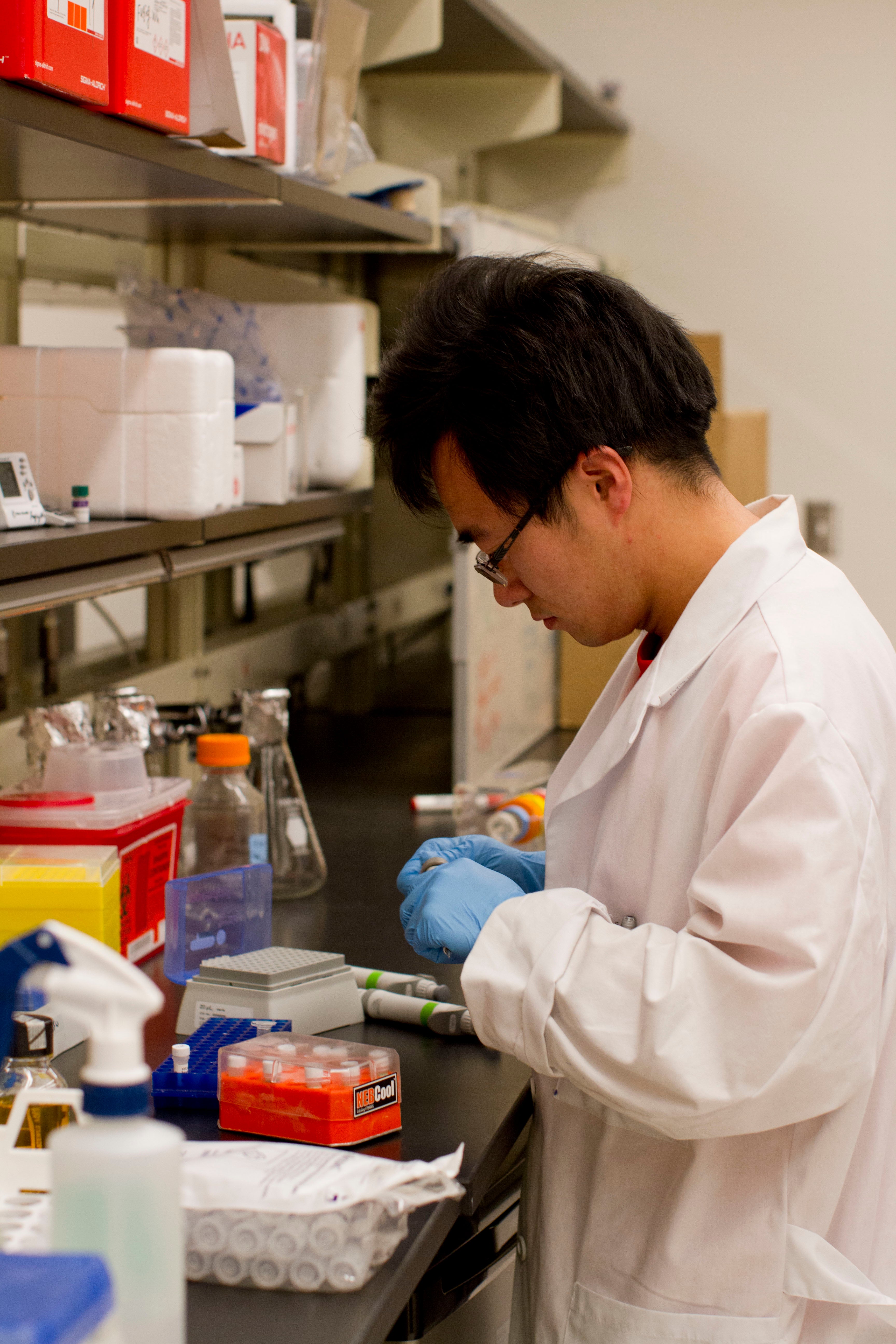 man working in lab