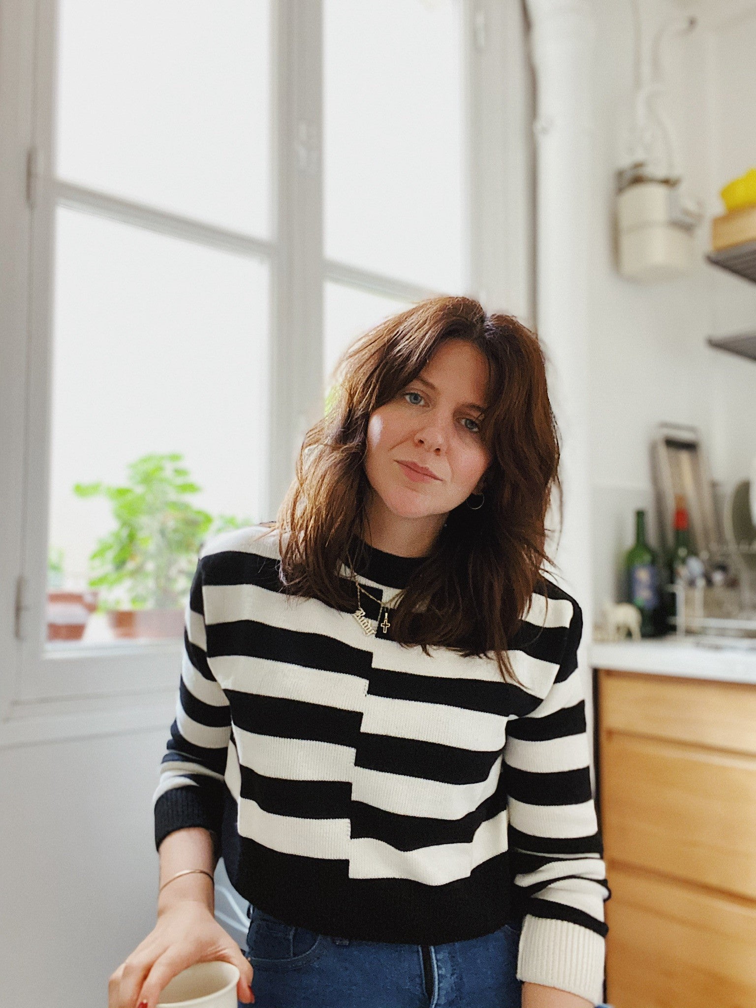 woman's portrait in kitchen