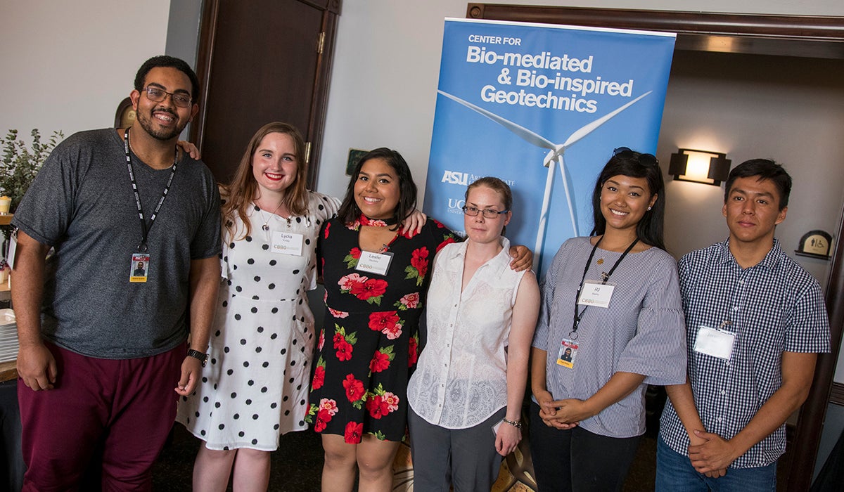 six students standing