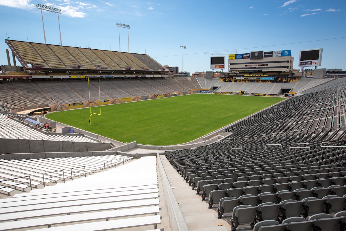 new seats in Sun Devil Stadium