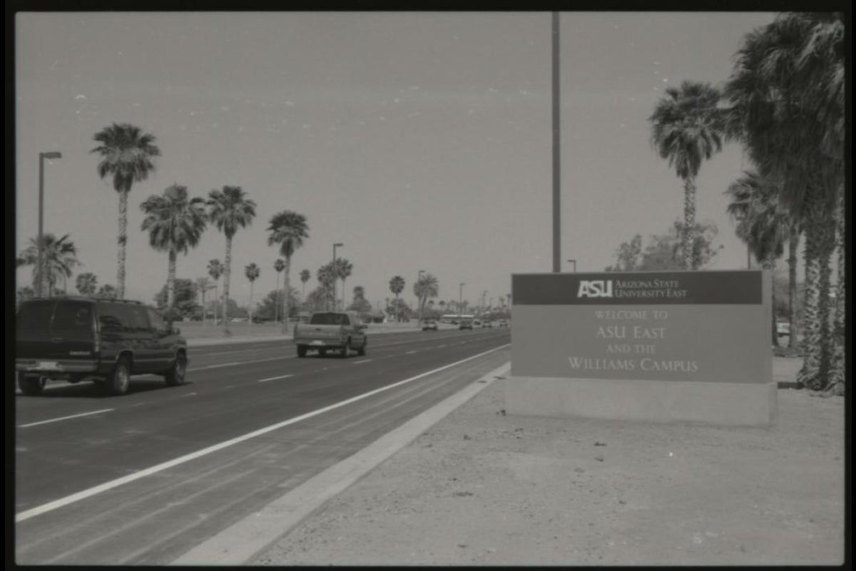 archived photo of ASU East sign