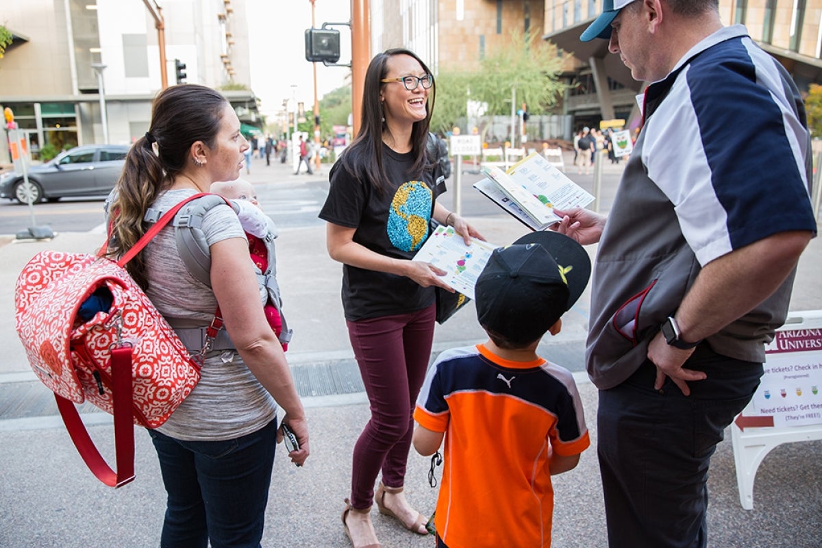 ASU Night of the Open Door greeter