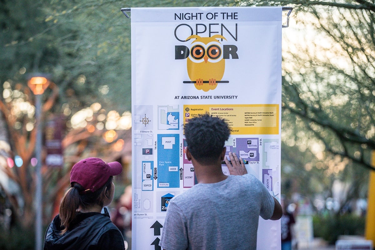 ASU Night of the Open Door Looking at the map