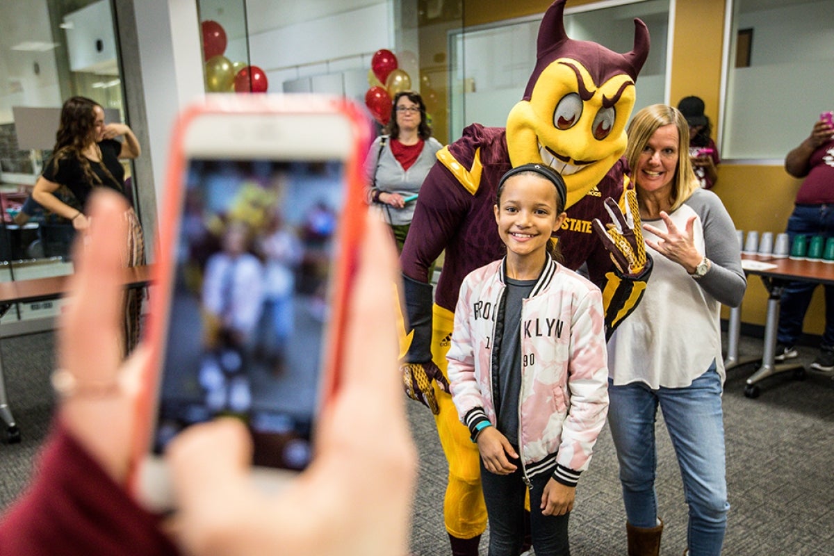 ASU Night of the Open Door Pictures with Sparky