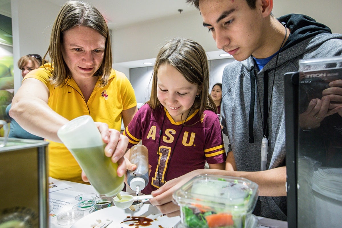 ASU Night of the Open Door Making salad dressing