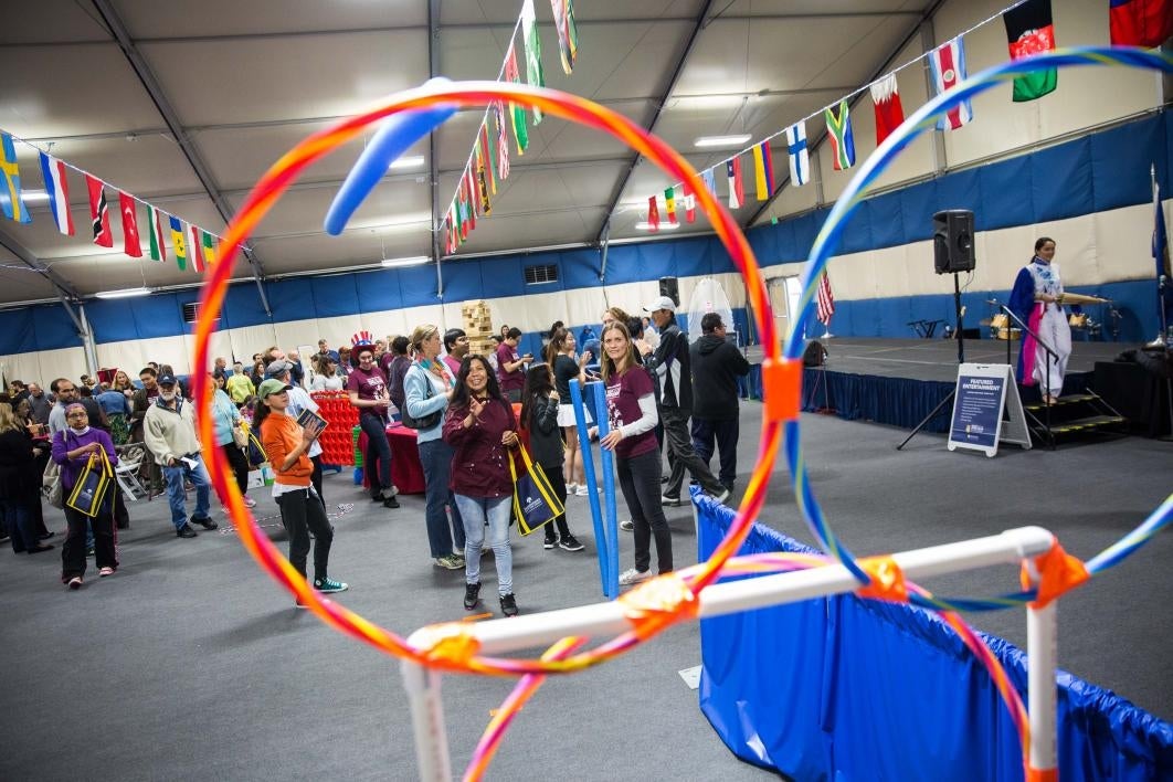 Noodle through through the hoop