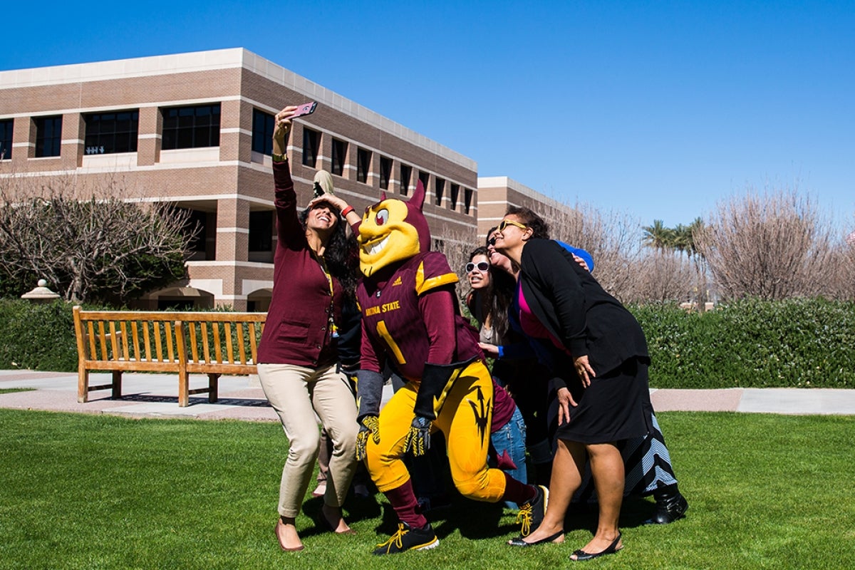 Sparky poses at West