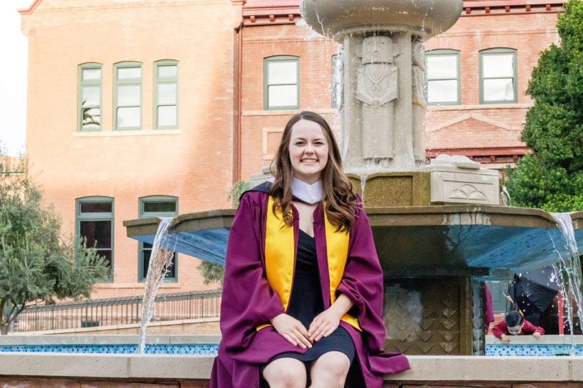 Portrait of ASU grad Lauren Hardy.