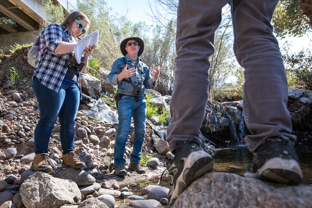 In a flood control area