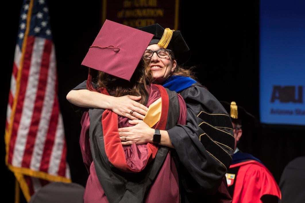 two people hugging