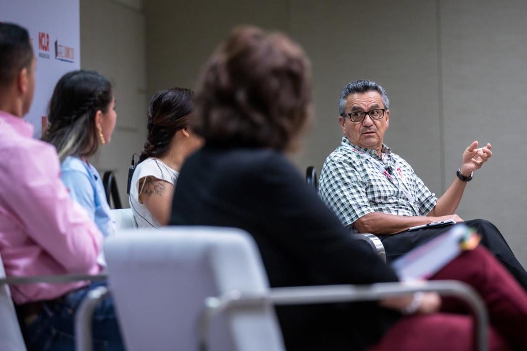 A panel discusses history at the National Council of La Raza