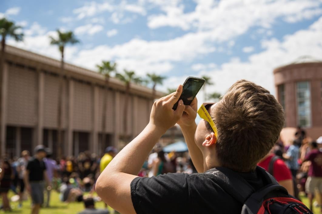 Solar eclipse viewing party