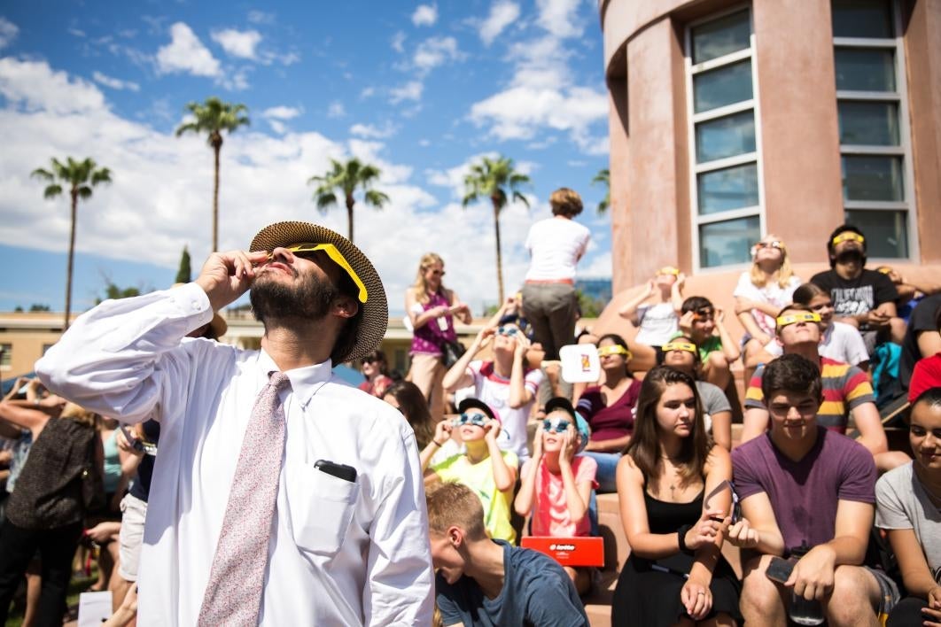 Solar eclipse viewing party