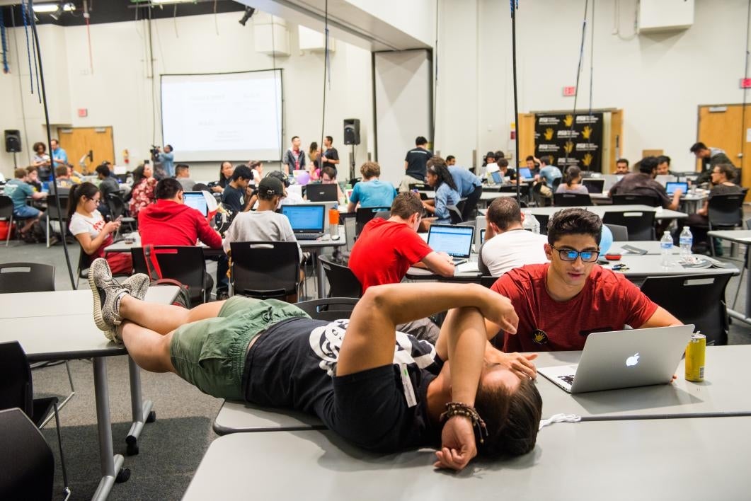 Man lies on table