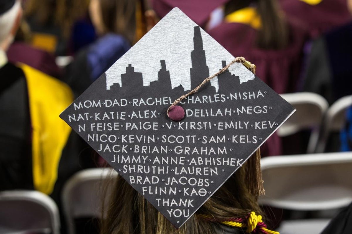 ASU commencement mortarboards