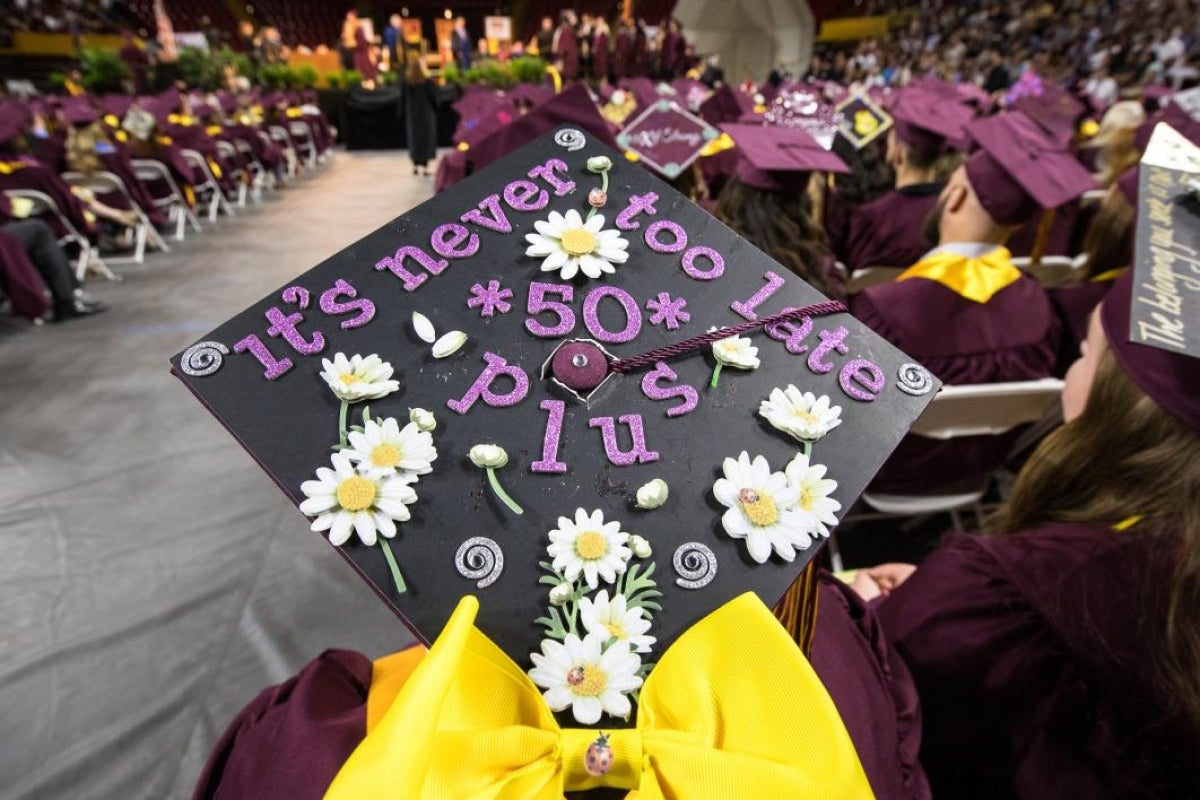 ASU commencement mortarboards