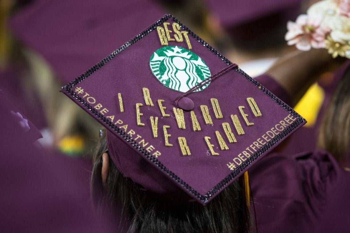 ASU commencement mortarboards