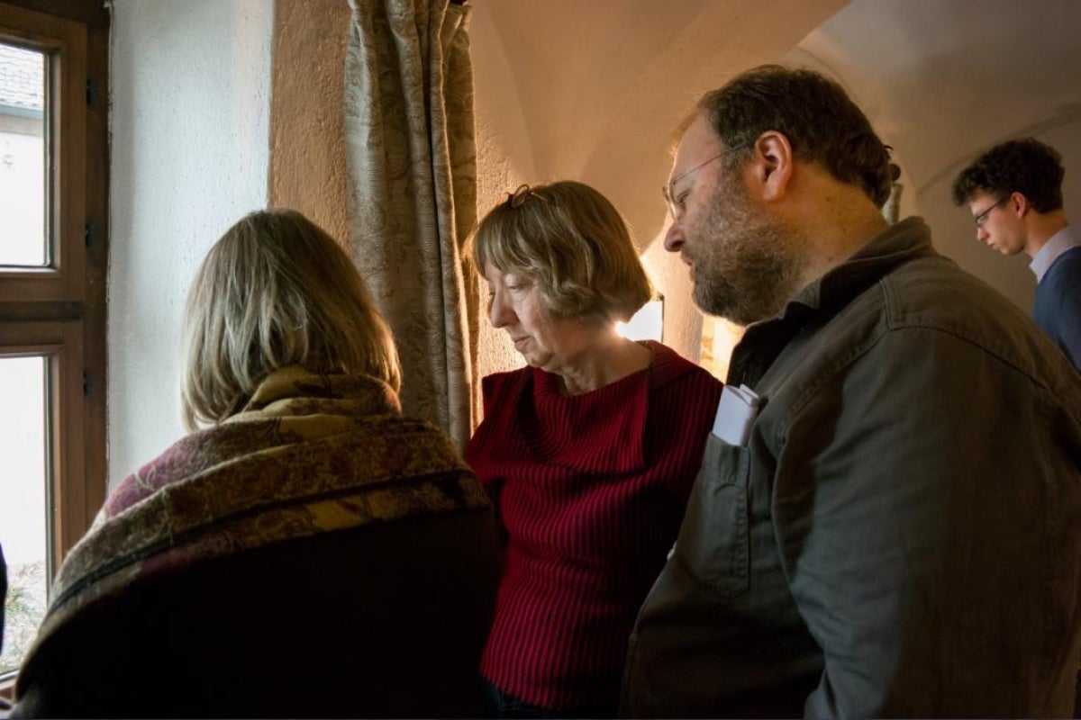 people standing in a room