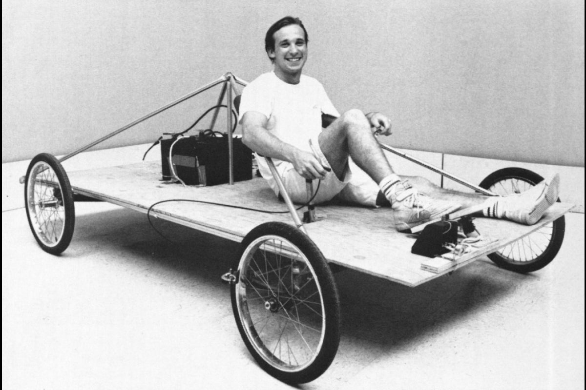 Solar car prototype from 1989-90 ASU yearbook