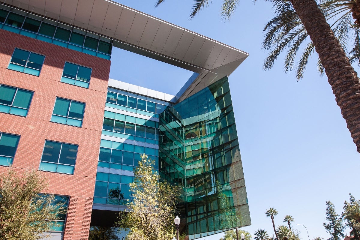 Exterior of ASU's Fulton Center building.