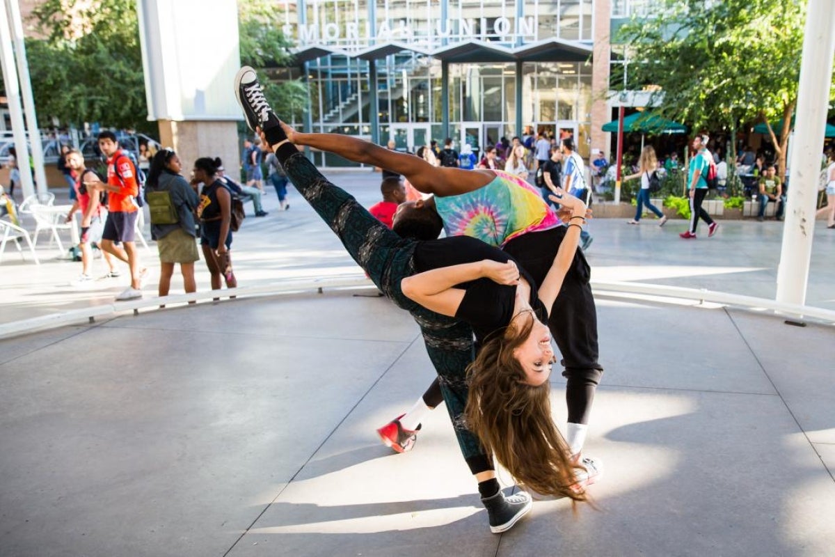 ASU students dance at the Memorial Union