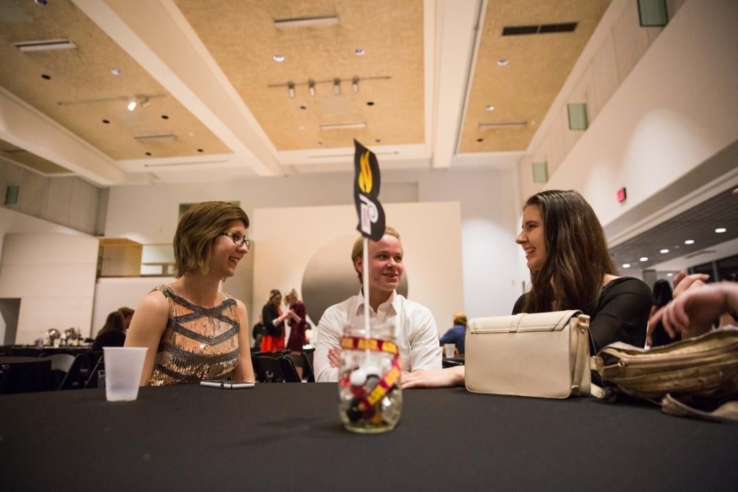 People sitting at a table.