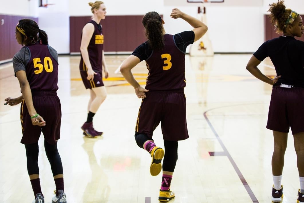 Women's basketball players