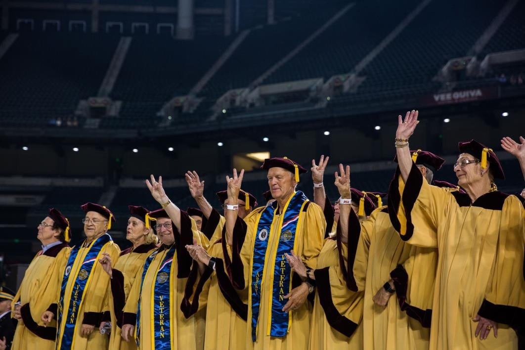 golden grads at ASU commencement