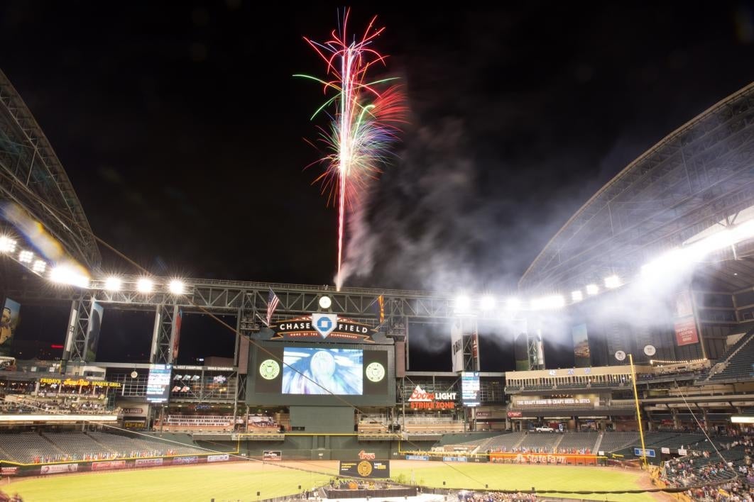 fireworks over stadium