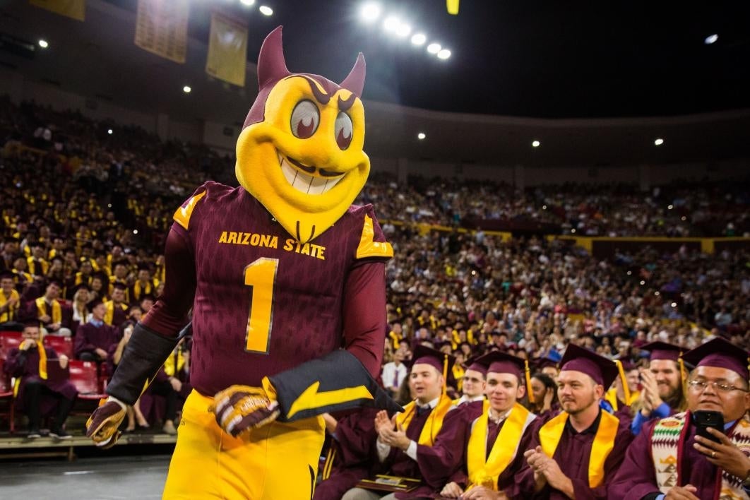 Sparky at graduation