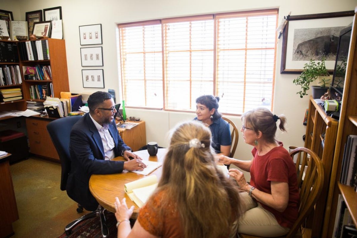 Carnell Chosa in his office in Santa Fe