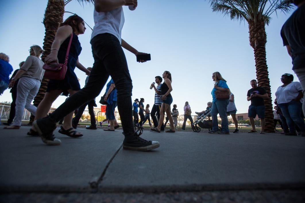 people in line outside