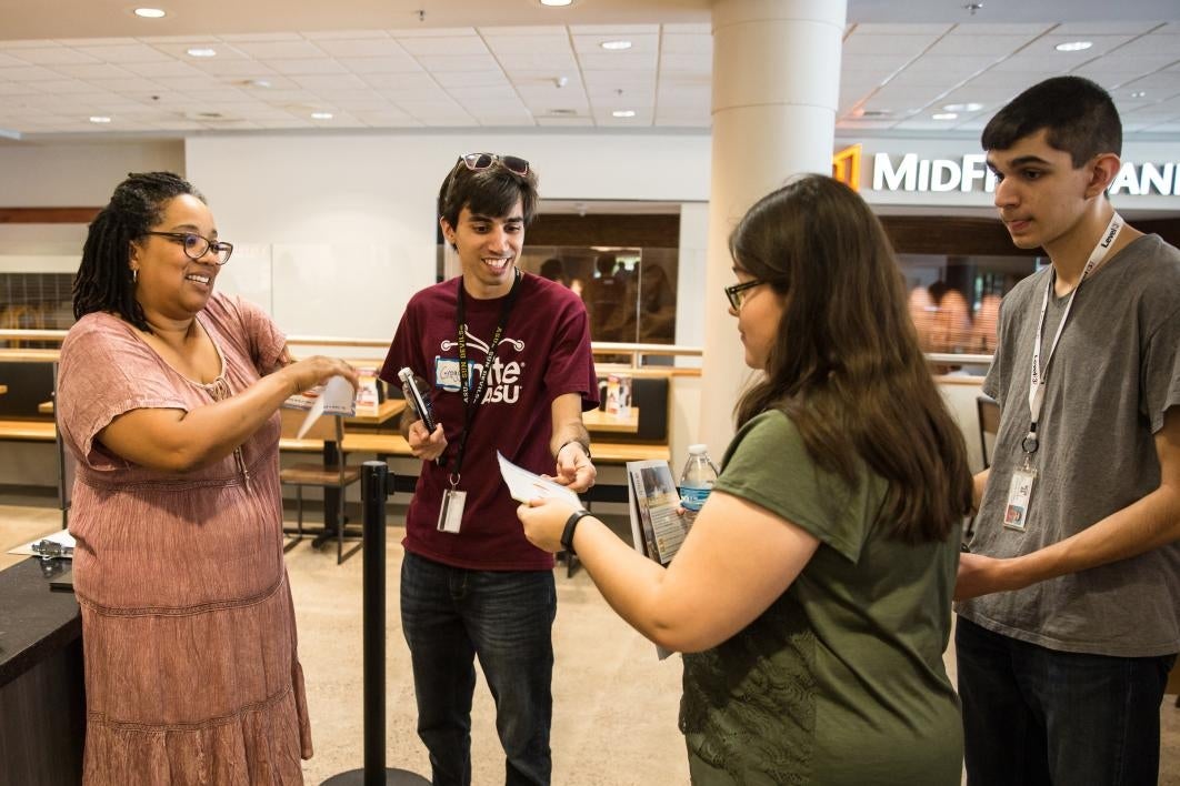 students in cafeteria