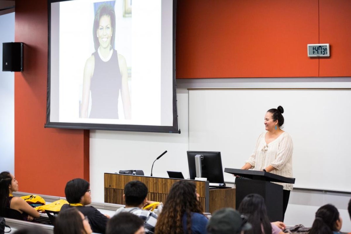 Kate Rosier, executive director of ASU’s world-renowned Indian Legal Program, talks to Inspire participants   