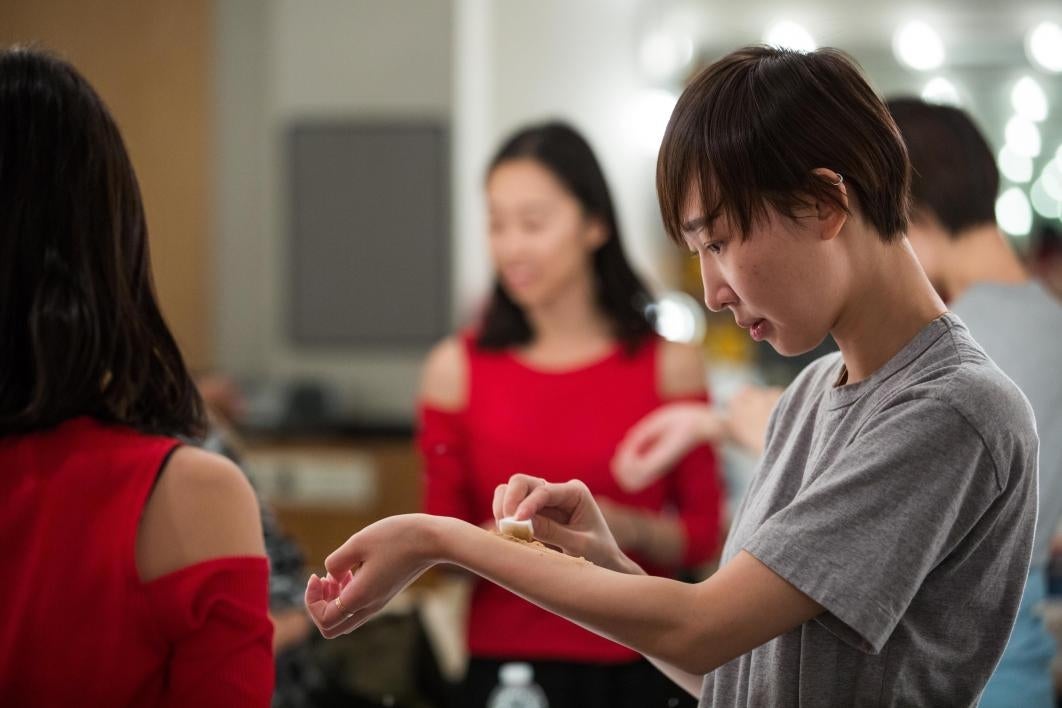 A makeup workshop during Herberger Institute Day