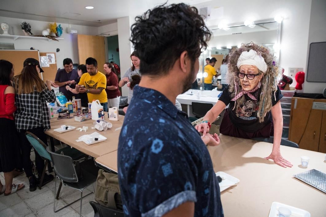 A makeup workshop during Herberger Institute Day