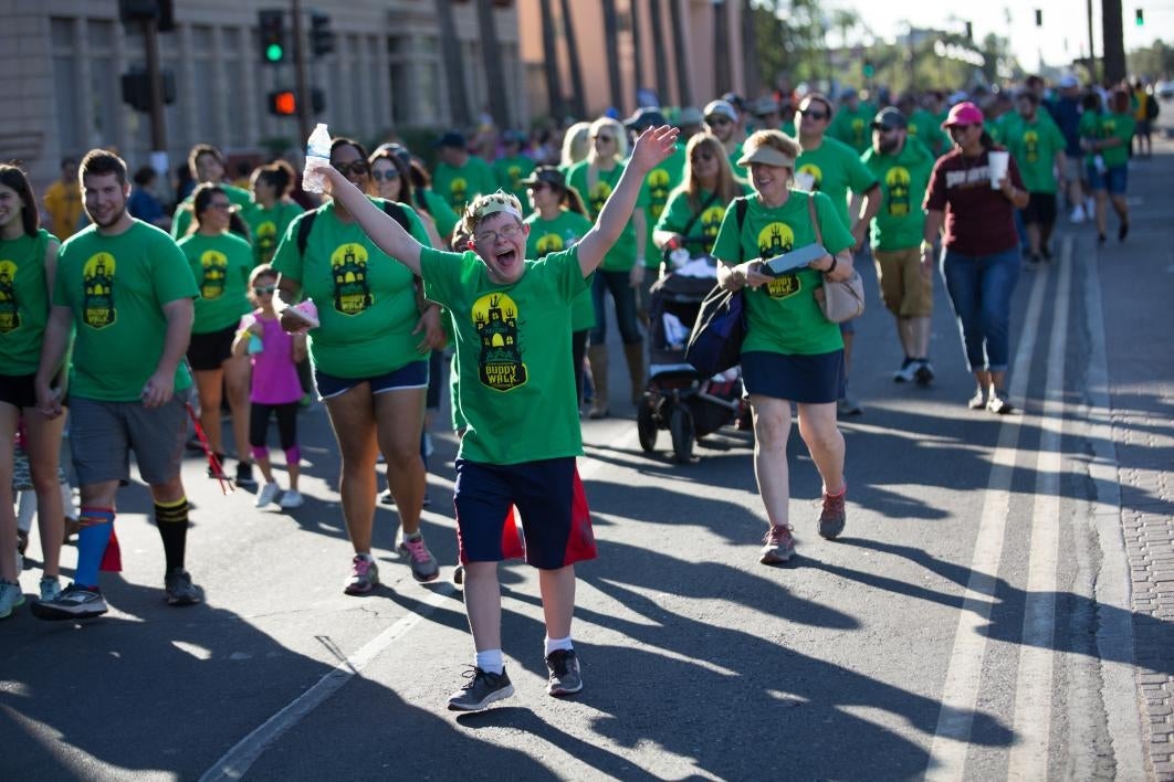 people marching in parade