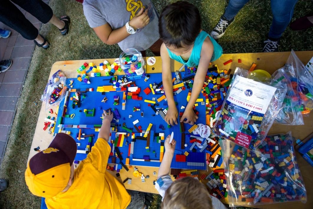 kids playing with legos