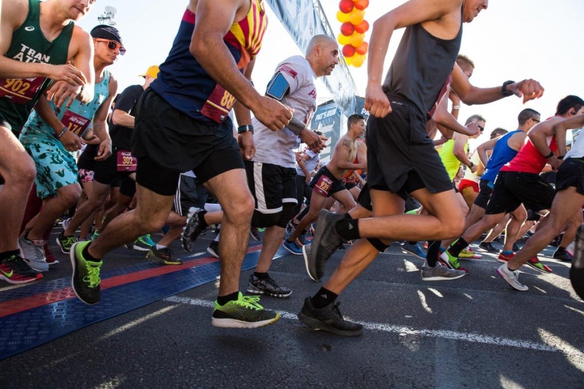 legs of runners in race