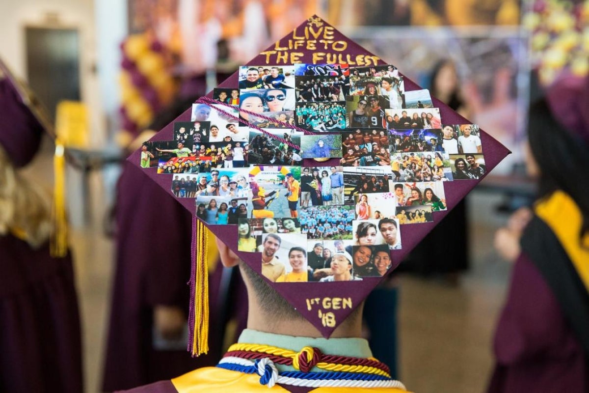 ASU commencement mortarboards