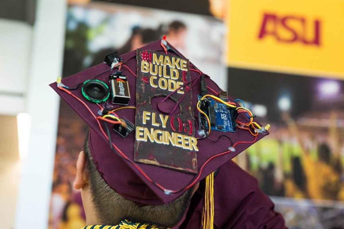 ASU commencement mortarboards