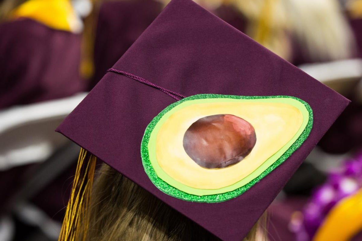 ASU commencement mortarboards