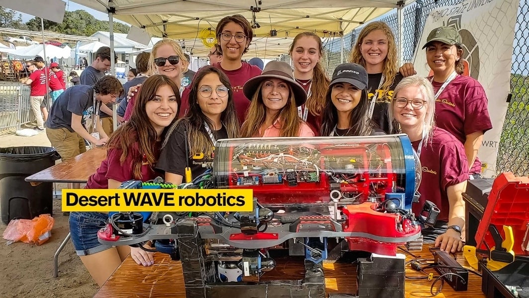 A screenshot showing the ASU underwater robotics team Desert WAVE