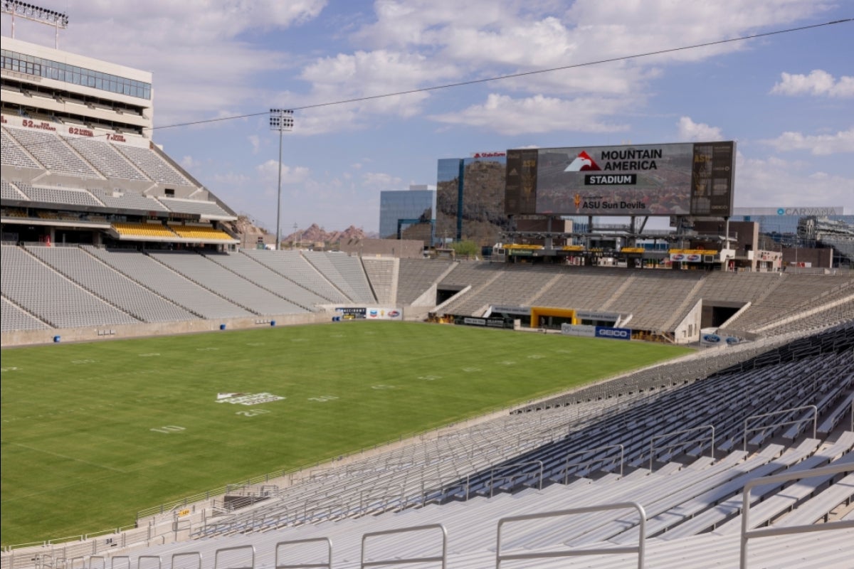 A football stadium