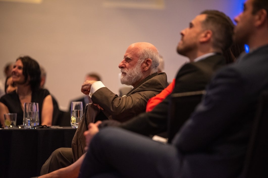 Man sitting in audience.